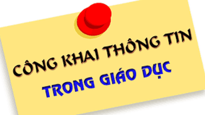 Công khai theo thông tư 09/2024/TT-BGDĐT